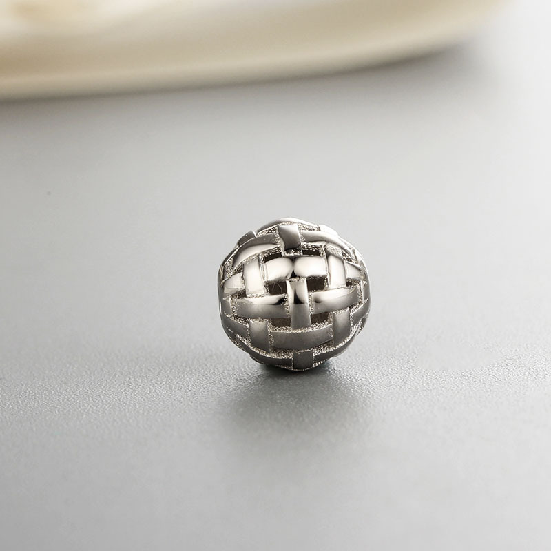 925 Sterling Silver Unique Weave Hollow Beads