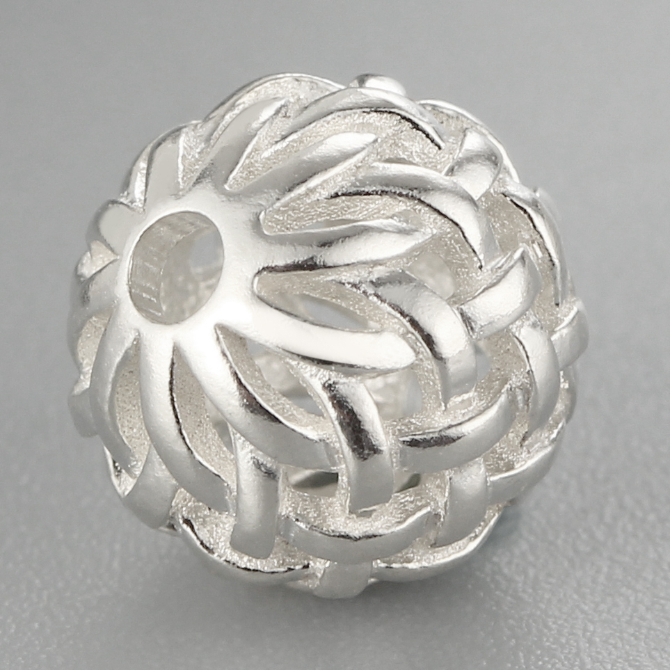 925 Sterling Silver Hollow Filigree Beads