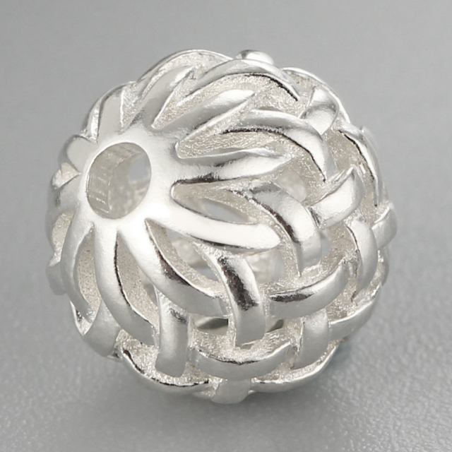 925 Sterling Silver Hollow Filigree Beads