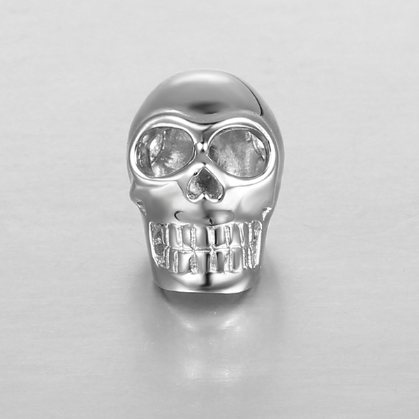 925 Sterling Silver Halloween Skull Head Beads