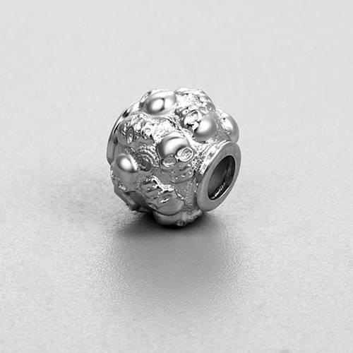 925 Sterling Silver Skull Beads