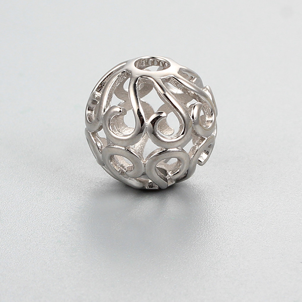 925 Sterling Silver Hollow Beads