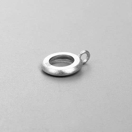 925 Sterling Silver Brushed Ring Charms