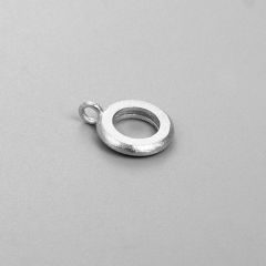 925 Sterling Silver Brushed Ring Charms