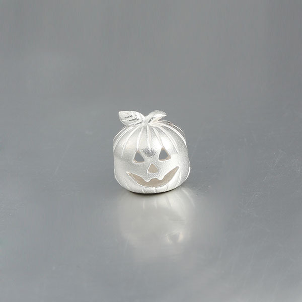 925 Sterling Silver Halloween Pumpkin Bead