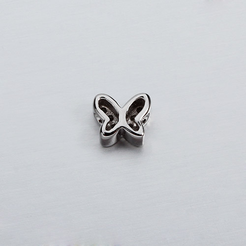 925 Sterling Silver CZ Butterfly Beads