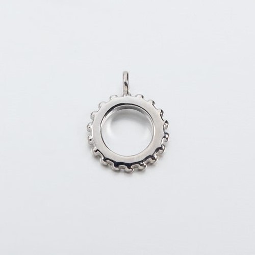 925 Sterling Silver Wheel Flat Beads With Ring -6mm Hole