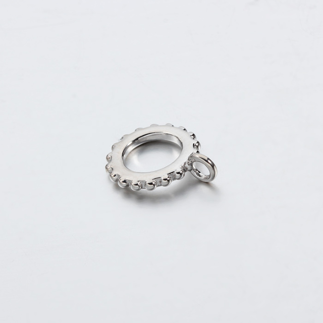 925 Sterling Silver Wheel Flat Beads With Ring -6mm Hole