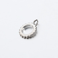 925 Sterling Silver Wheel Flat Beads With Ring -6mm Hole
