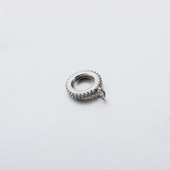 925 Sterling Silver Wheel Flat Beads With Ring -5.7mm Hole