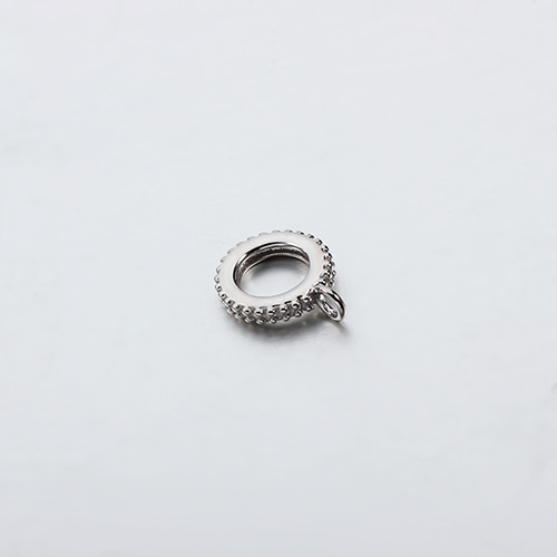 925 Sterling Silver Wheel Flat Beads With Ring -5.7mm Hole