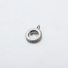 925 Sterling Silver Wheel Flat Beads With Ring -5.7mm Hole