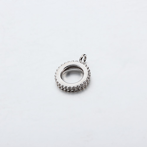 925 Sterling Silver Wheel Flat Beads With Ring -5.7mm Hole