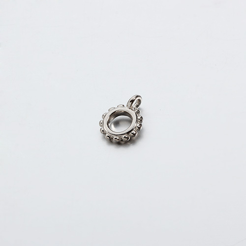 925 Sterling Silver Wheel Flat Beads With Ring -3mm Hole