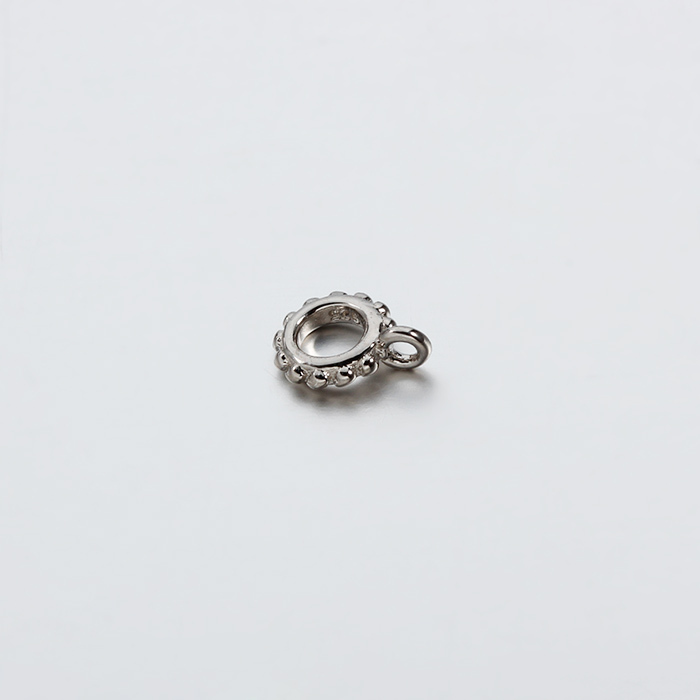 925 Sterling Silver Wheel Flat Beads With Ring -3mm Hole