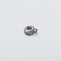 925 Sterling Silver Wheel Flat Beads With Ring -3mm Hole