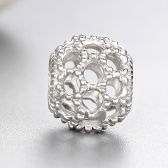 925 Sterling Silver Hollow Round Beads