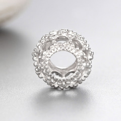 925 Sterling Silver Hollow Round Beads