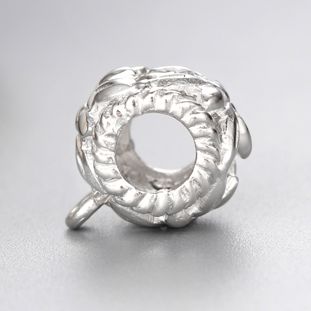 925 Sterling Silver Flower Leaves Beads