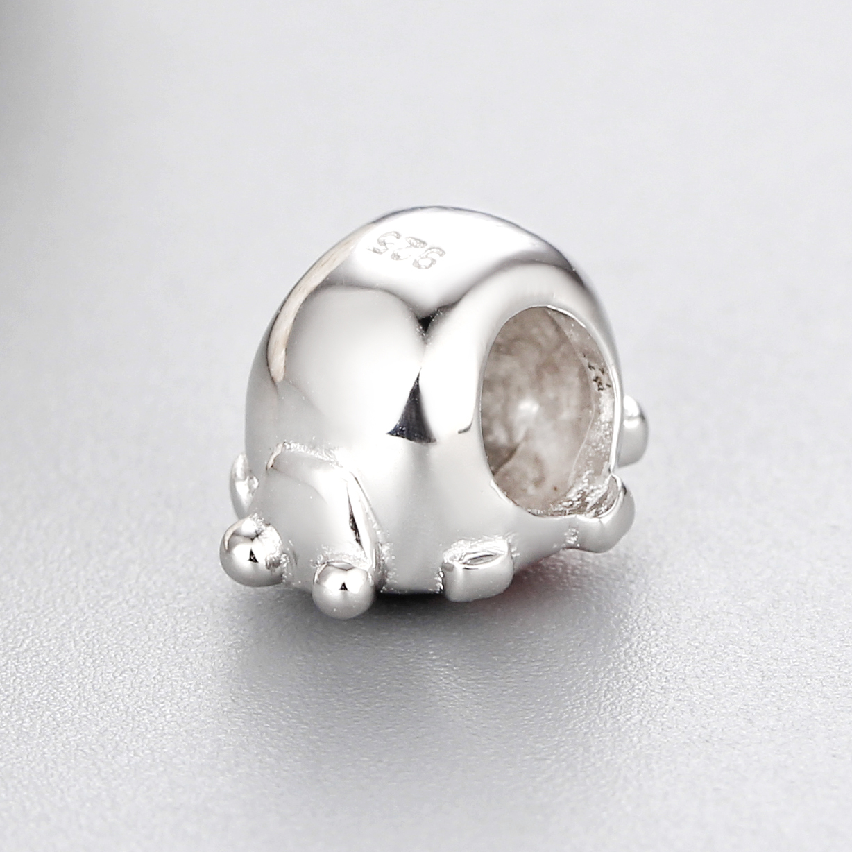 925 Sterling Silver Enamel Ladybug Beads