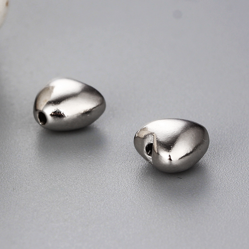 925 Sterling Silver Diy Heart Beads