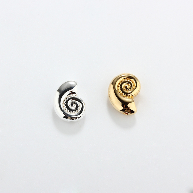 925 Sterling Silver Conch Diy Spacer Bead