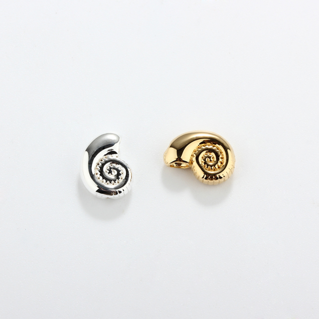 925 Sterling Silver Conch Diy Spacer Bead