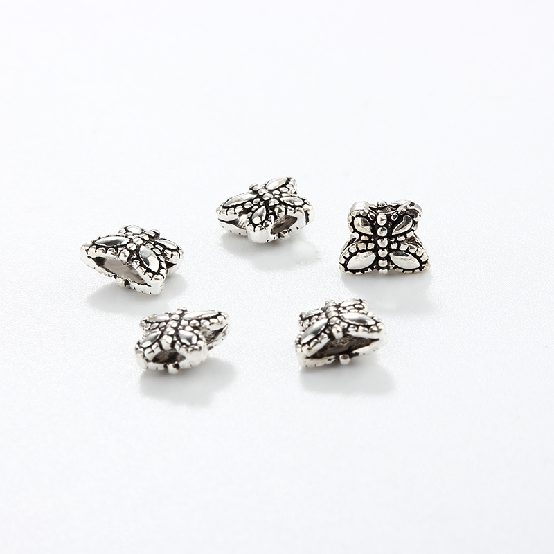 925 Sterling Silver Butterfly Diy Spacer Bead