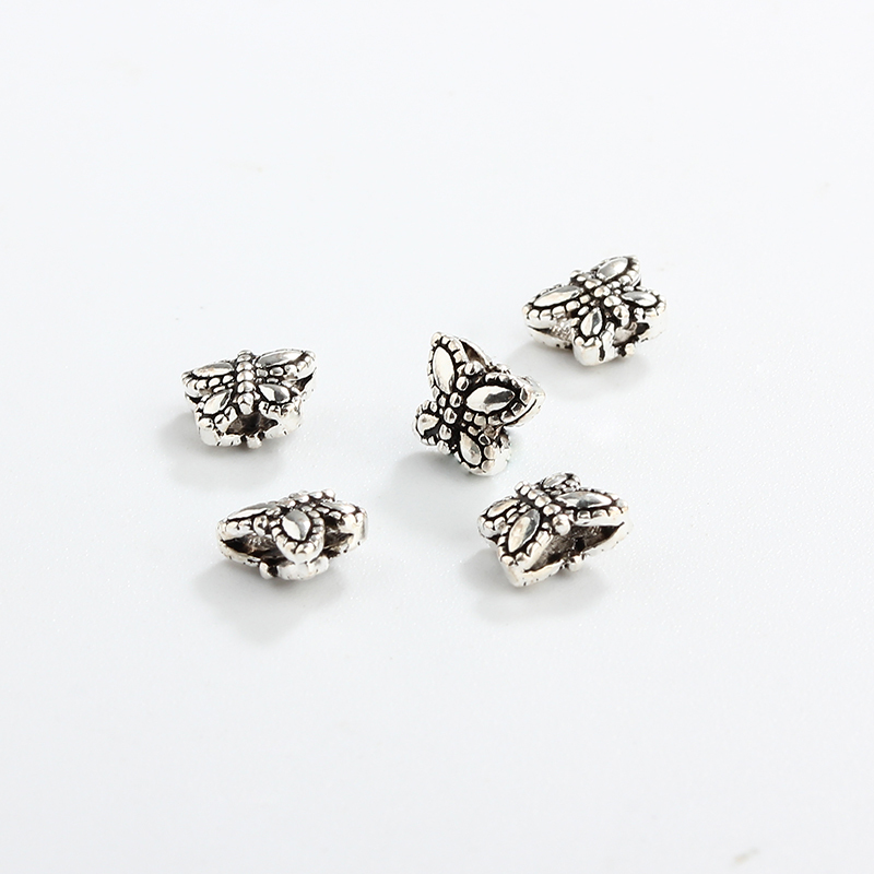 925 Sterling Silver Butterfly Diy Spacer Bead