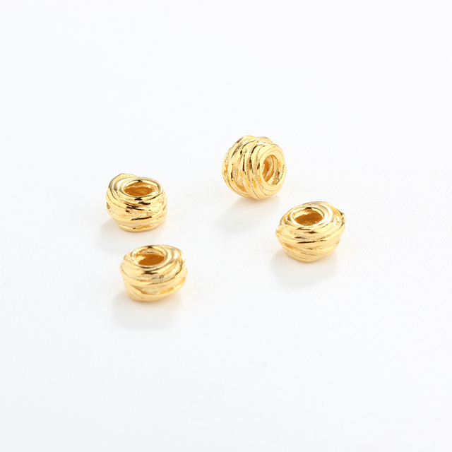 925 Sterling Silver Irregular Diy Spacer Bead