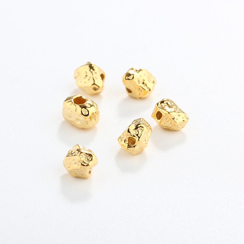 925 Sterling Silver Irregular Diy Spacer Bead