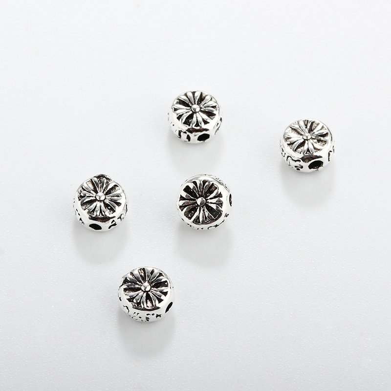 925 Sterling Silver Irregular Flower Diy Spacer Bead