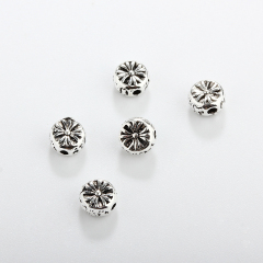 925 Sterling Silver Irregular Flower Diy Spacer Bead