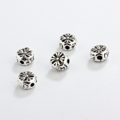 925 Sterling Silver Irregular Flower Diy Spacer Bead