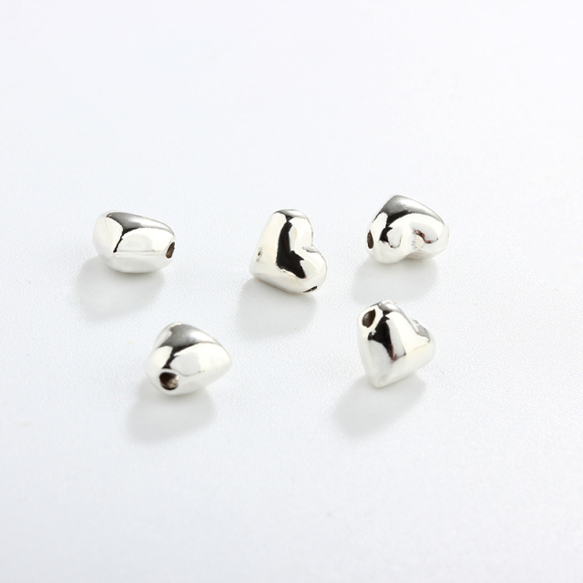 925 Sterling Silver Heart Spacer Bead