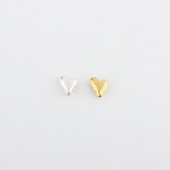 925 Sterling Silver Hammered Heart Bead