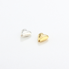 925 Sterling Silver Hammered Heart Bead