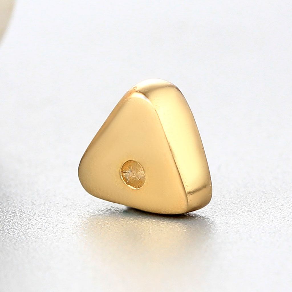 925 Sterling Silver Solid Triangle Spacer Beads