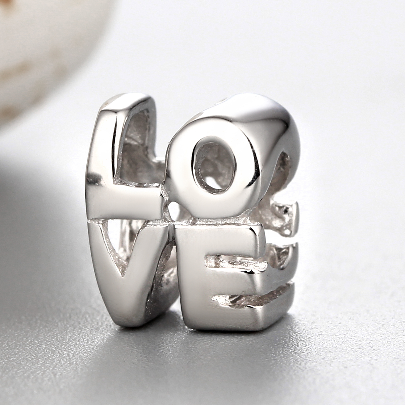 925 Sterling Silver Letters Love Beads