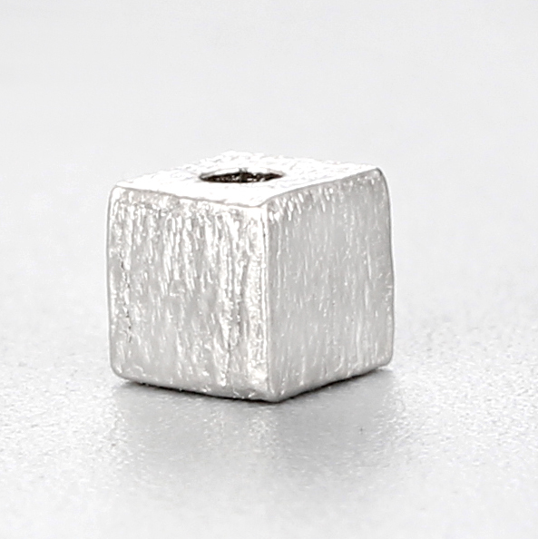 925 Sterling Silver Diy Rough Cube Beads