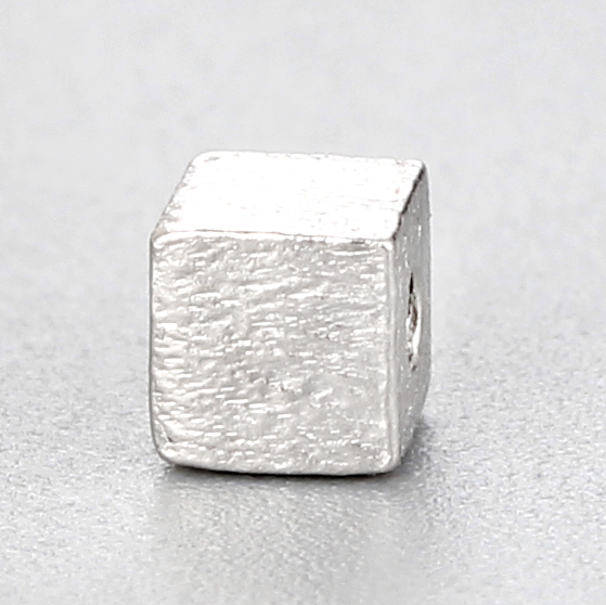 925 Sterling Silver Diy Rough Cube Beads