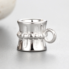 925 Sterling Silver Unique Ball Surface Center Design Beads