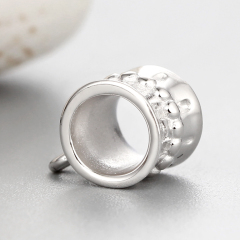 925 Sterling Silver Unique Ball Surface Center Design Beads