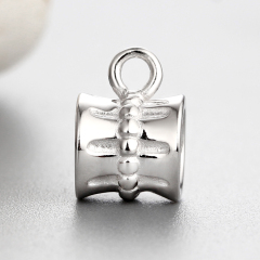 925 Sterling Silver Unique Ball Surface Center Design Beads