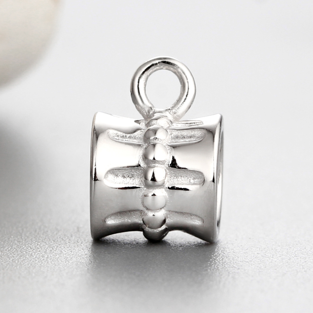925 Sterling Silver Unique Ball Surface Center Design Beads