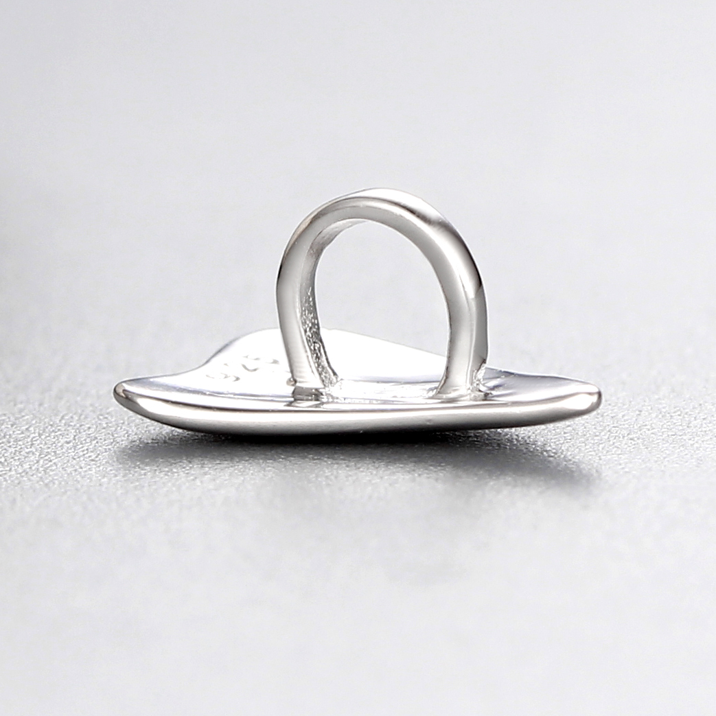 925 Sterling Silver Unique Heart Beads