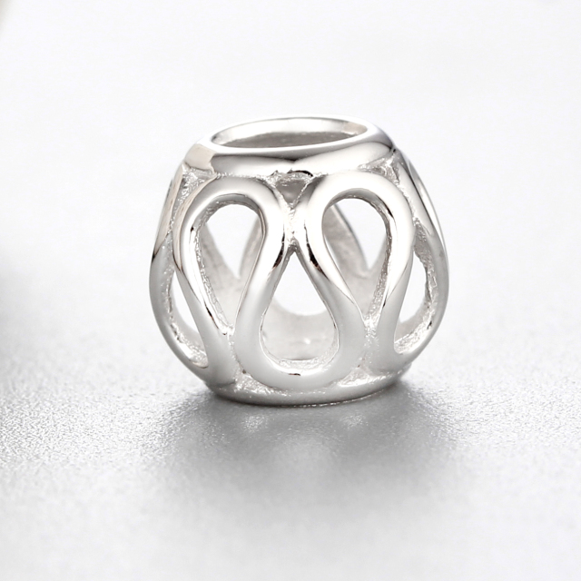 925 Sterling Silver Diy Hollow Beads