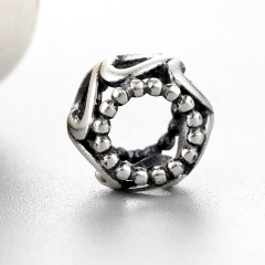 925 Sterling Silver Heart Hollow Shaped Beads