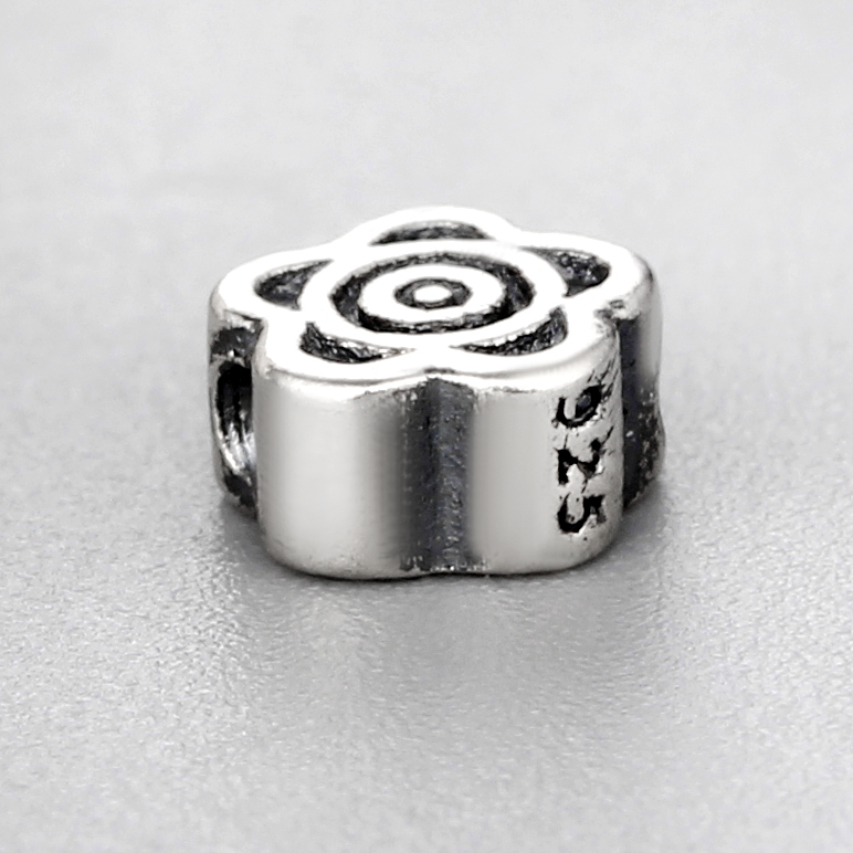 925 Sterling Silver Vintage Flower Diy Beads