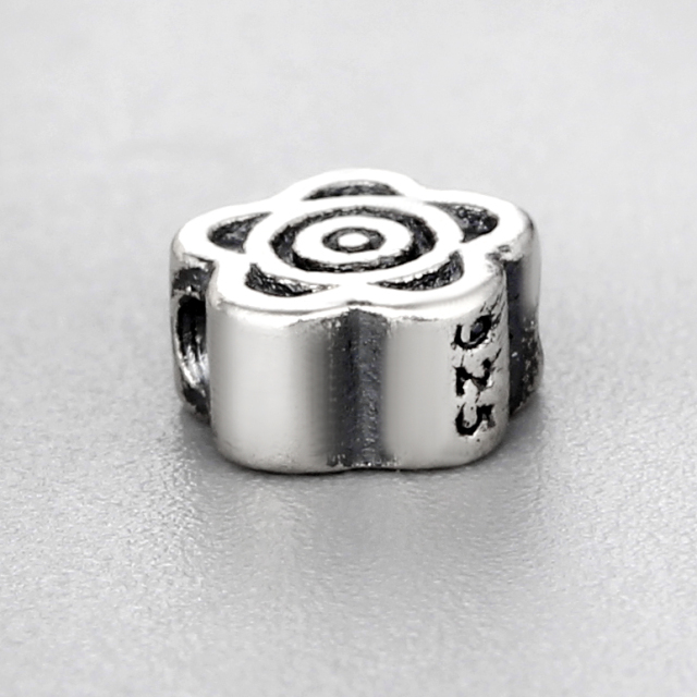 925 Sterling Silver Vintage Flower Diy Beads